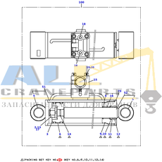 Комплект уплотнений TADANO 360-510-99900 для CL-500-1