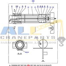 Комплект уплотнений TADANO 360-536-99910 для CL-500-1