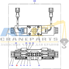 Шток TADANO 366-416-87570 для CL-500-1