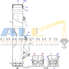 Палец TADANO 370-001-89780 для CL-500-1