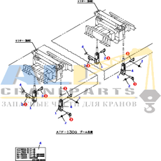 Палец TADANO 370-002-07080 для CL-500-1