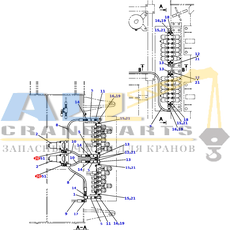Соединение с уплотнительным кольцом TADANO 370-009-08720 для CL-500-1