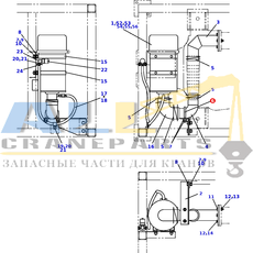 U-образный болт TADANO 370-015-02810 для CL-500-1