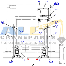 Опора TADANO 444-200-20150 для CL-500-1