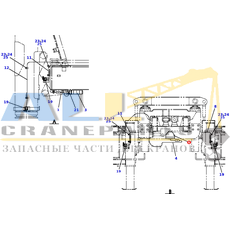 Фонарь в сборе со жгутом проводов TADANO 753-500-11600 для CL-500-1