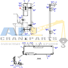 Опора TADANO 754-300-11900 для CL-500-1