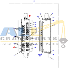 Крышка TADANO 754-300-15460 для CL-500-1