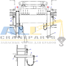 Болт TADANO 901-015-10025 для CL-500-1
