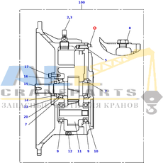 Болт с внутренним шестигранником TADANO 901-722-10025 для CL-500-1