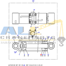 Уплотнительное кольцо TADANO 910-029-06500 для CL-500-1