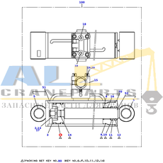 Подшипник скольжения с двумя уплотнениями TADANO 913-502-07000 для CL-500-1