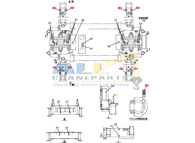 Табличка смазки TADANO 121-171-40000 для CL-500-1