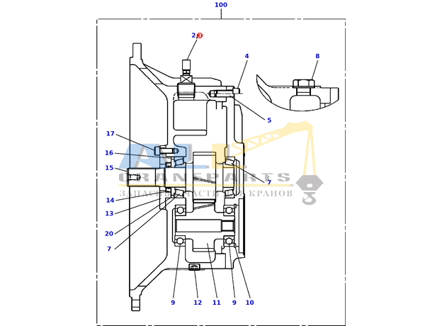 Пробка TADANO 180-230-00010 для CL-500-1