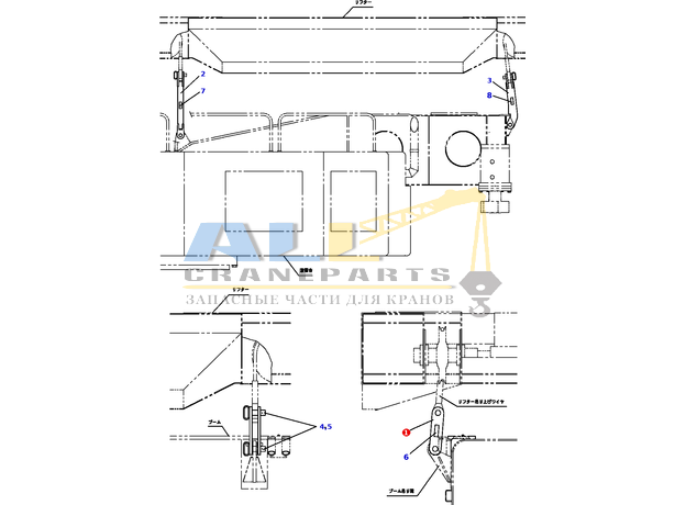 Опора TADANO 345-902-27100 для CL-500-1