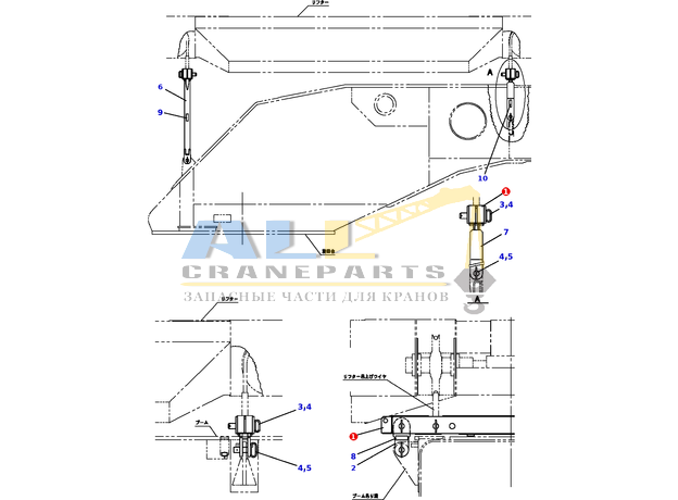 Опора TADANO 345-902-41100 для CL-500-1