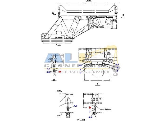 Опора TADANO 345-904-20100 для CL-500-1