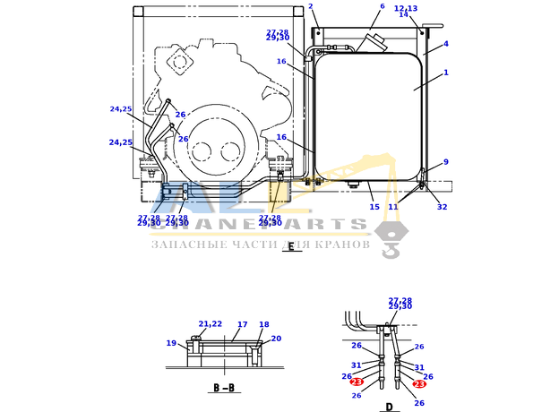 Шланг TADANO 348-803-00290 для CL-500-1