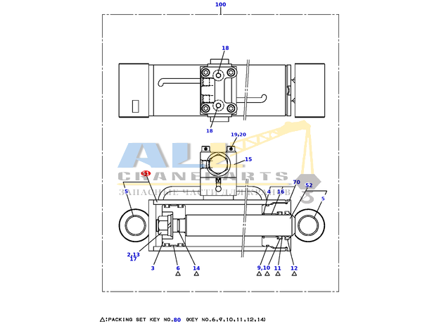 Гидроцилиндр в сборе TADANO 360-537-35010 для CL-500-1