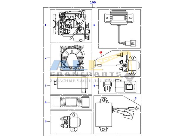 Реле подогревателя воздуха TADANO 363-609-52010 для CL-500-1