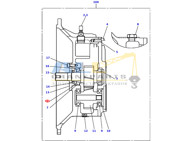 Комплект регулировочных прокладок TADANO 364-020-85060 для CL-500-1