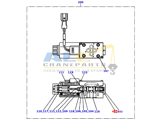 Пружина A TADANO 366-416-87550 для CL-500-1