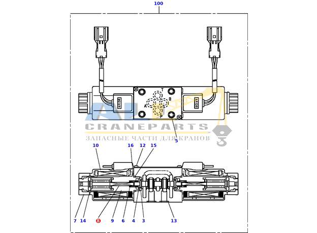 Шток TADANO 366-416-87570 для CL-500-1