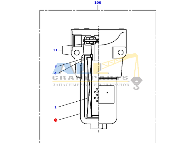 Корпус TADANO 366-733-35040 для CL-500-1