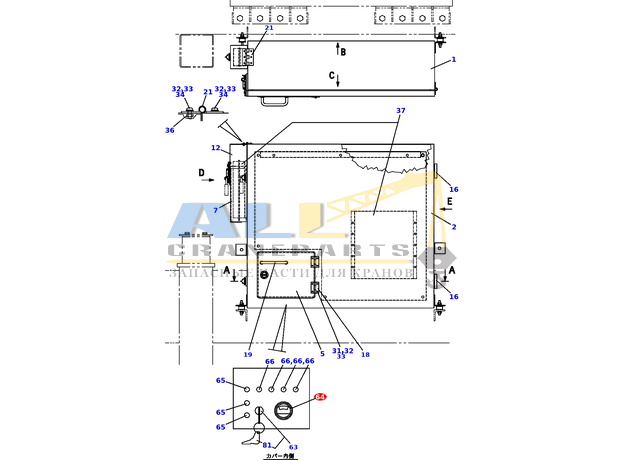 Указатель уровня топлива TADANO 366-836-40000 для CL-500-1