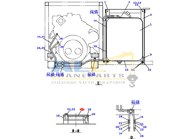 Датчик уровня топлива TADANO 366-836-50000 для CL-500-1