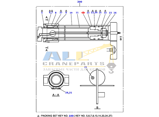 Поршень TADANO 369-836-60200 для CL-500-1