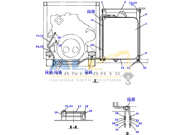 Палец TADANO 370-001-05450 для CL-500-1