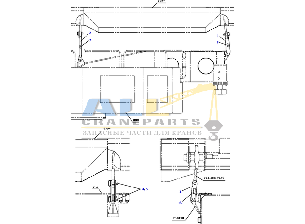 Стопорный палец TADANO 370-002-01110 для CL-500-1