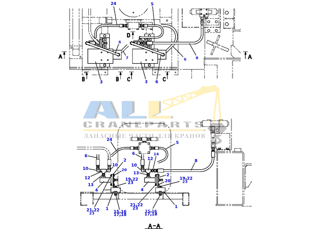 Соединение TADANO 370-009-07680 для CL-500-1
