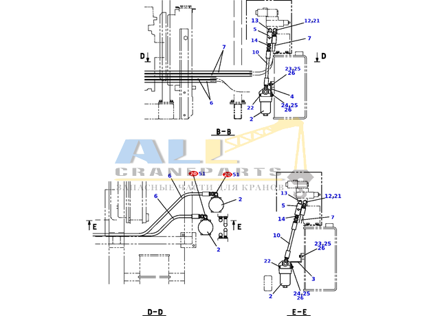 Соединение с уплотнительным кольцом TADANO 370-009-08720 для CL-500-1