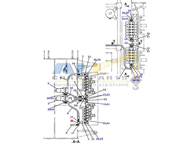 Соединение TADANO 370-009-20280 для CL-500-1