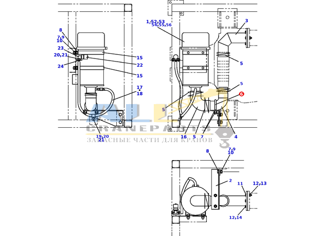 U-образный болт TADANO 370-015-02810 для CL-500-1