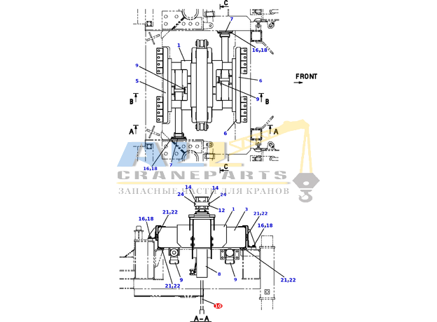 Стальной канат TADANO 370-019-22890 для CL-500-1
