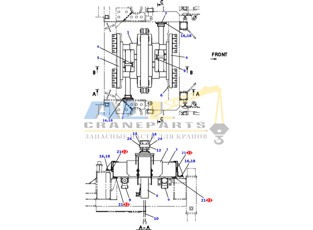 Направляющая пластина TADANO 370-020-00030 для CL-500-1