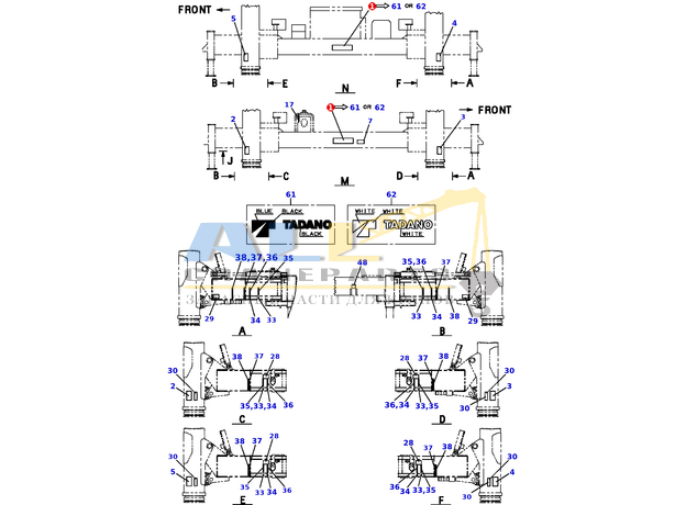 Фирменная табличка TADANO TADANO 370-022-09540 для CL-500-1
