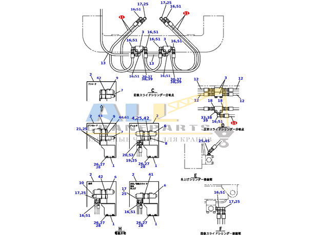 Шланг TADANO 370-024-43790 для CL-500-1