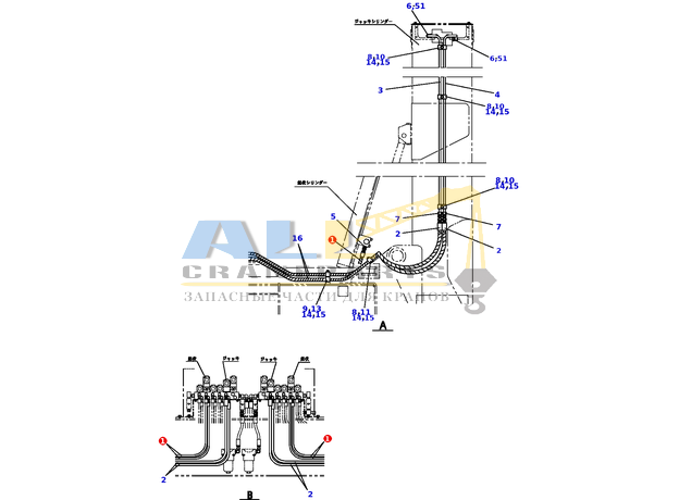 Шланг TADANO 370-024-48790 для CL-500-1