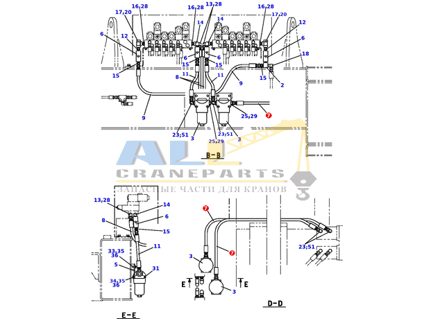 Шланг TADANO 370-024-69560 для CL-500-1