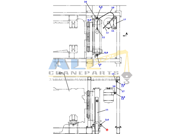 Опора TADANO 444-200-20150 для CL-500-1