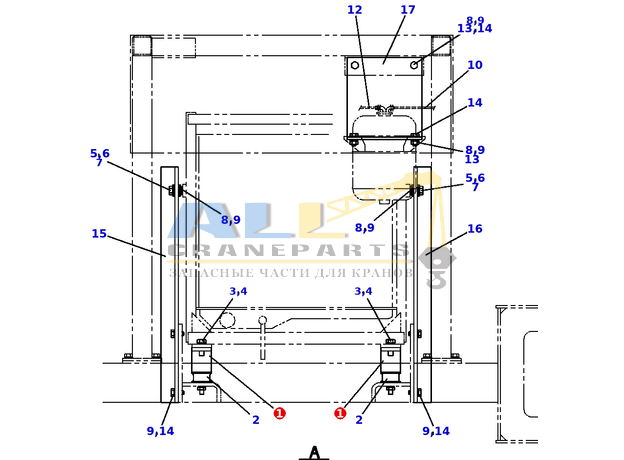 Опора TADANO 444-200-20150 для CL-500-1