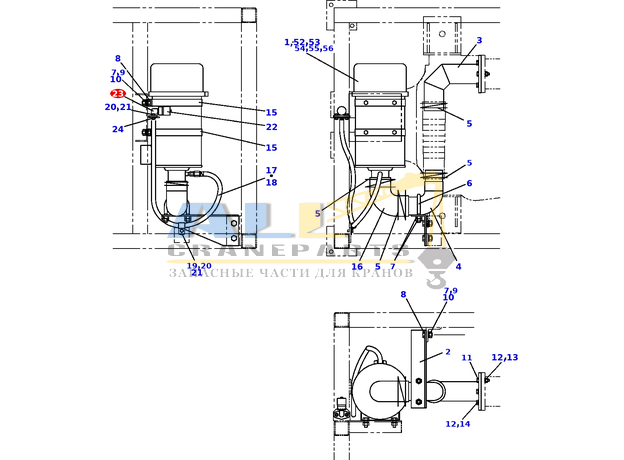 Соединение TADANO 444-210-10020 для CL-500-1