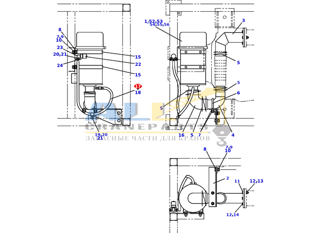 Шланг в сборе TADANO 444-210-10030 для CL-500-1