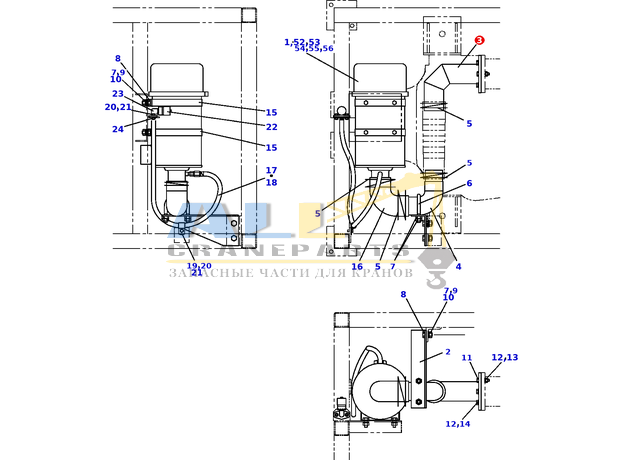 Трубка TADANO 444-210-10100 для CL-500-1