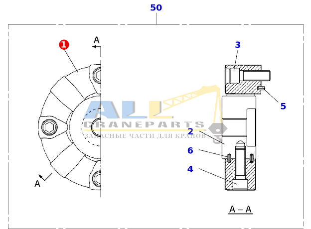 Резиновый корпус TADANO 444-215-47510 для CL-500-1