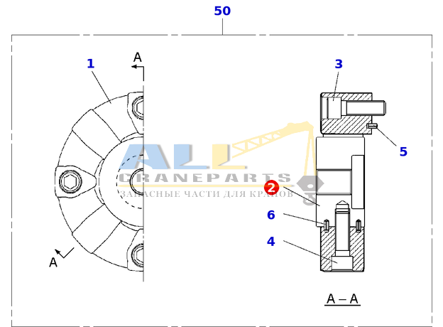 Ступица TADANO 444-215-47520 для CL-500-1