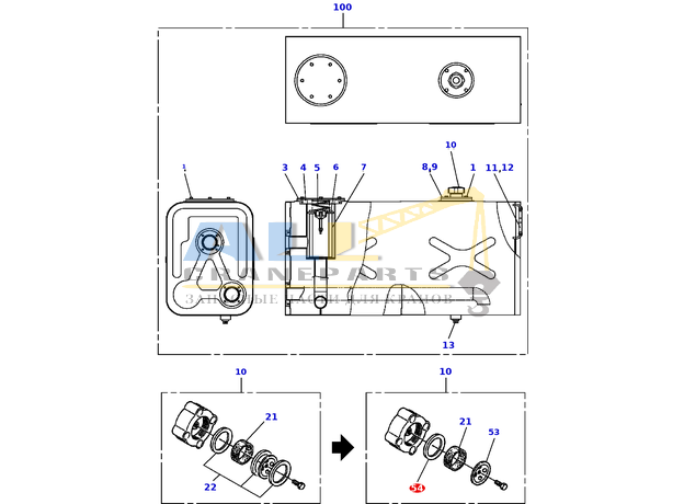 Уплотнение TADANO 531-560-05040 для CL-500-1